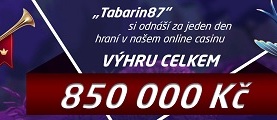 Výhra 850 000 Kč u SYNOT TIP casina