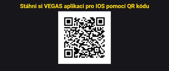 Fortuna Vegas aplikace iOS download přes QR kód