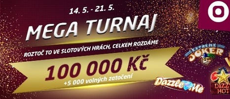 MEGA turnaj o 100.000Kč a 5.000 free spinů