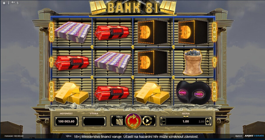 Hrací automat Bank 81 od Kajotu