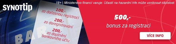 Casino SYNOT TIP registrace a bonusy