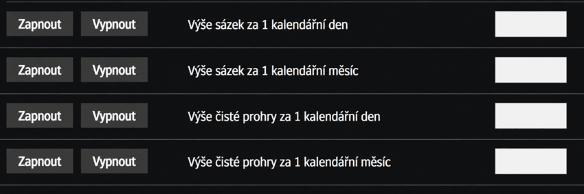 Nastavení herních limitů v&nbsp;casinu SYNOT TIP