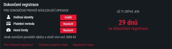 SYNOT TIP casino - dočasné konto