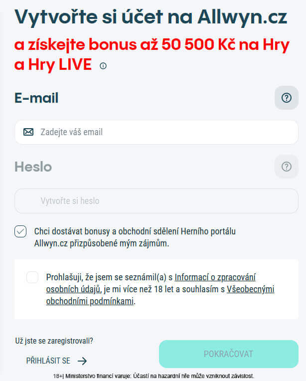 Vyplňte vaší skutečnou e-mailovou adresu – později dojde k&nbsp;jejímu ověření