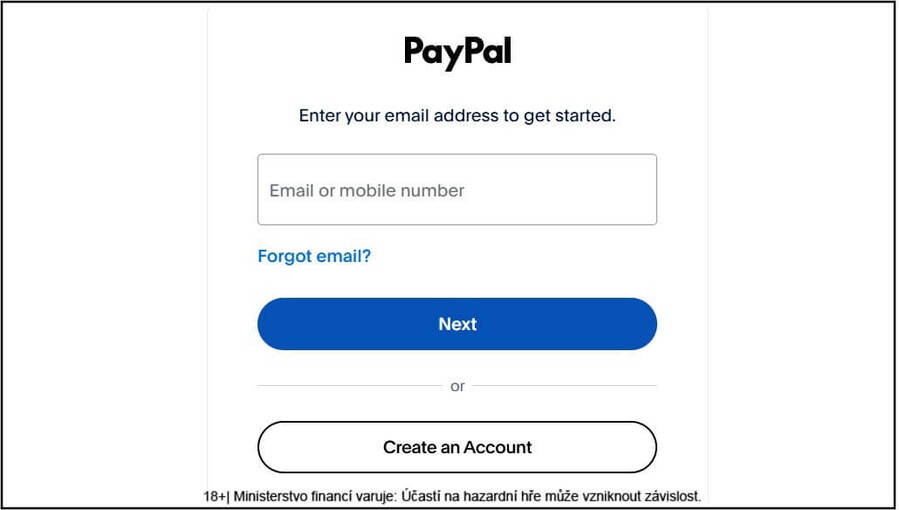 PayPal vklad