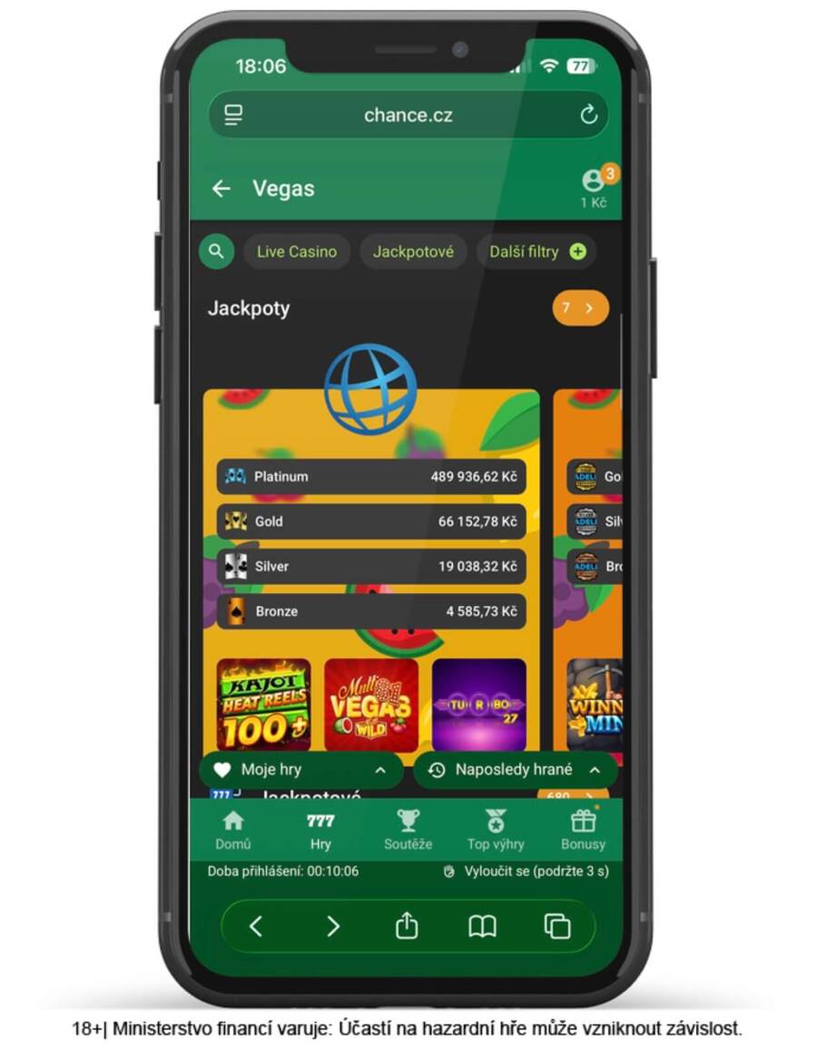 Jackpotové automaty v&nbsp;online casinu Chance