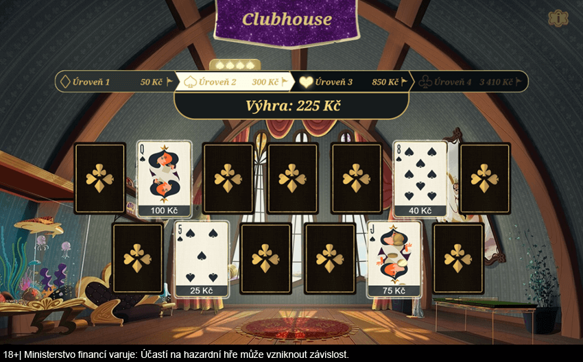 Bonusová hra Clubhouse ve hře Křížový král