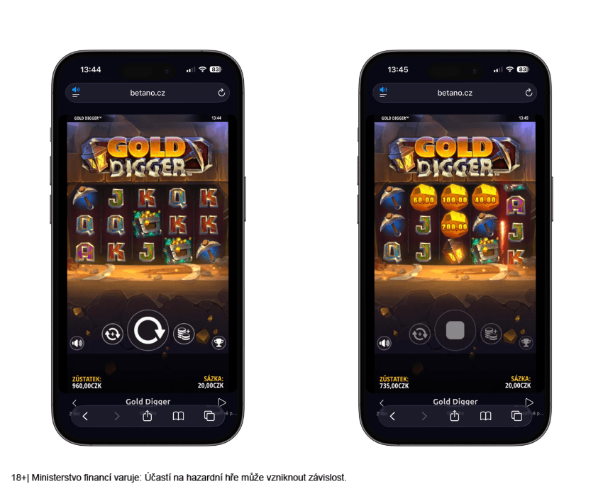 Online automat Gold Digger v&nbsp;online casinu Betano