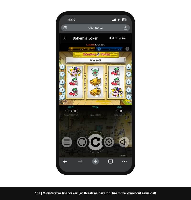 Automat Bohemia Joker v&nbsp;online casinu Chance Vegas