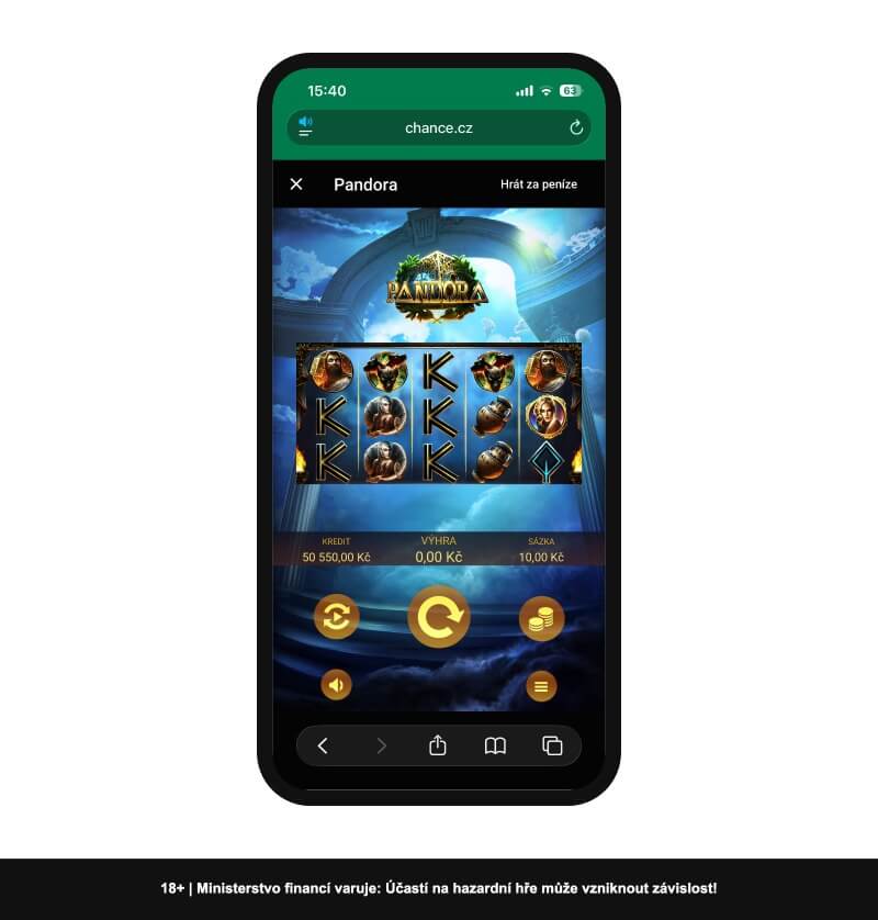Automat Pandora od Apollo Games v&nbsp;online casinu Chance Vegas