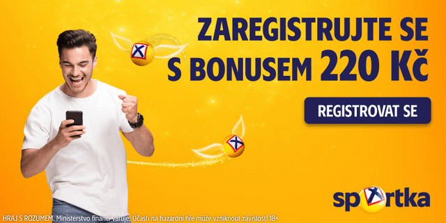 Loterie Sportka online a bonus zdarma 220 Kč