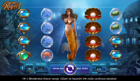 Automat Secrets of Atlantis v online casinu Sazka Hry