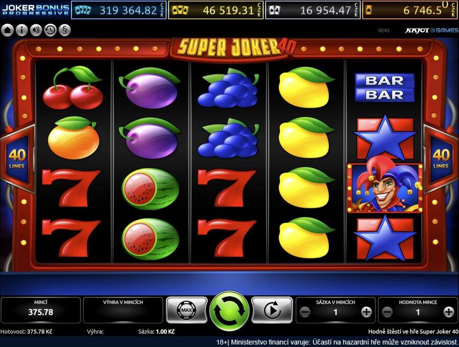 Hrací automat Super Joker 40