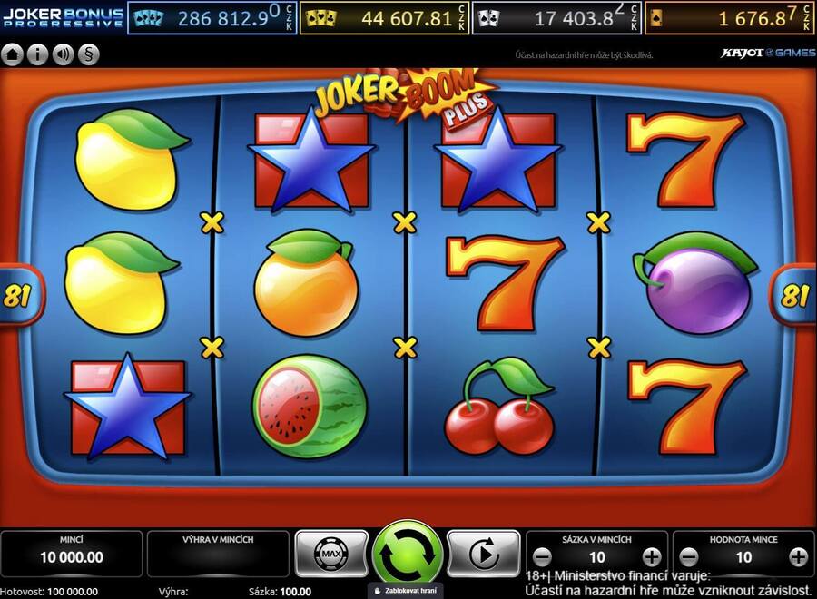 Joker Boom Plus – recenze automatu s bonusem ZDARMA