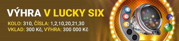 Výhra v loterii Lucky Six