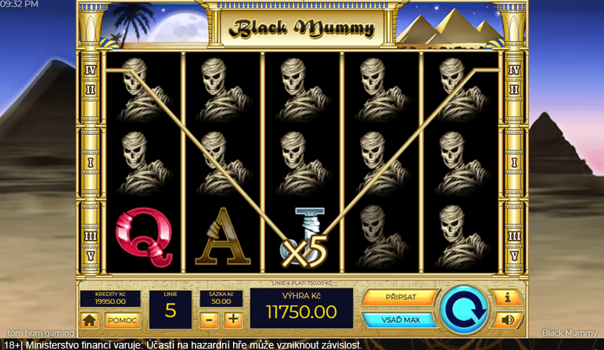 Hrací automat Black Mummy od výrobce Tom Horn v&nbsp;online casinu Sazka Hry