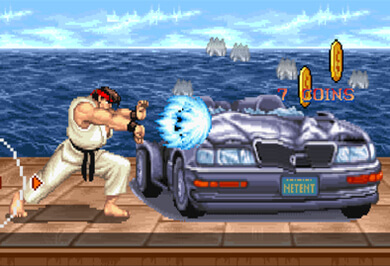 Bonusová hra online automatu Street Fight II