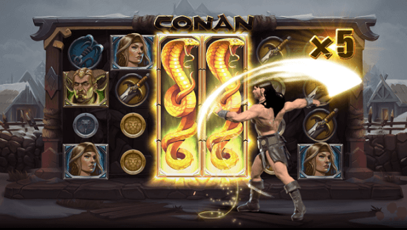 Hrací automat Conan s mnoha speciálními funkcemi