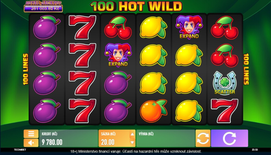 Tech4Bet automat 100 Hot Wild