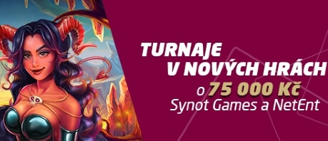 3 turnaje o 75.000 Kč u SYNOT TIPu