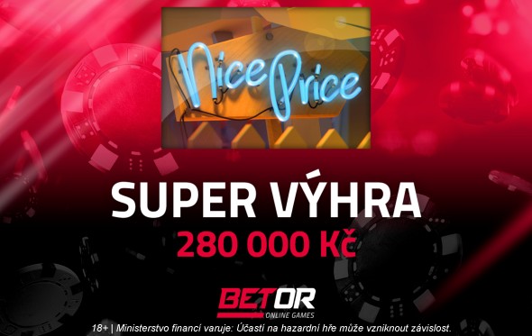 Série výher v online casinu Betor přinesla 280.000 Kč