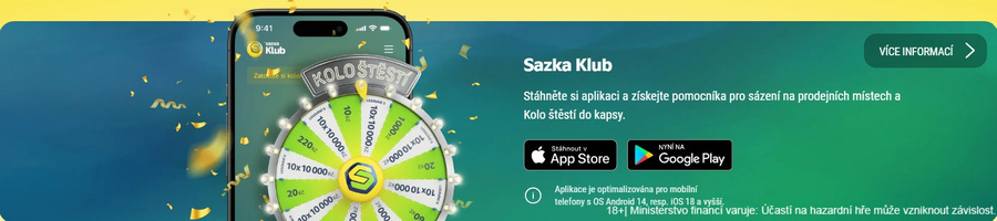 Sazka aplikace Klub pro hráče se Sazka kartou