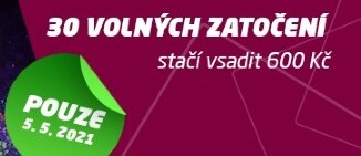 Získejte 30 volných zatočení