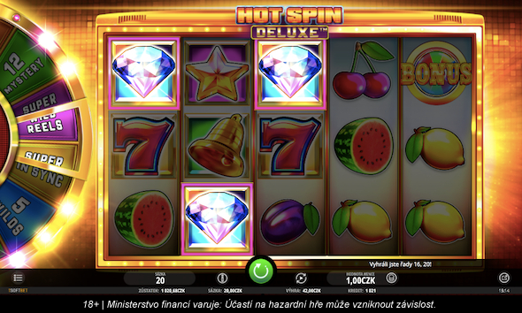 Nejen výherní automat Hot Spin Deluxe u Sazka Her naděloval