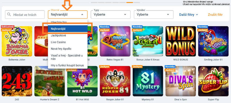 Jak nejlepší automaty u&nbsp;Tipsportu vyfiltrovat
