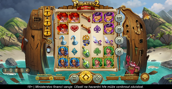 Hrací automat Pirates 2 v online casinu Fortuna