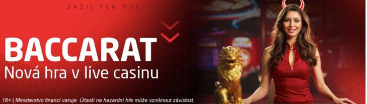 Live baccarat se skutečným krupiérem v&nbsp;casinu SYNOT TIP