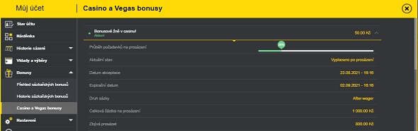 Průběh bonusu na Fortuně