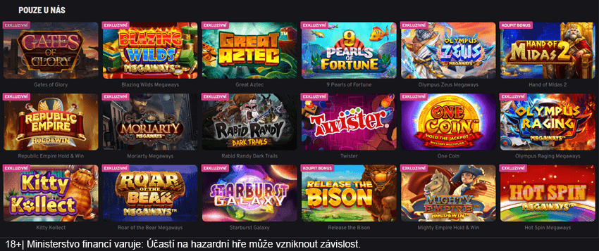 Exkluzivní hrací automaty v&nbsp;online casinu Apollo Games