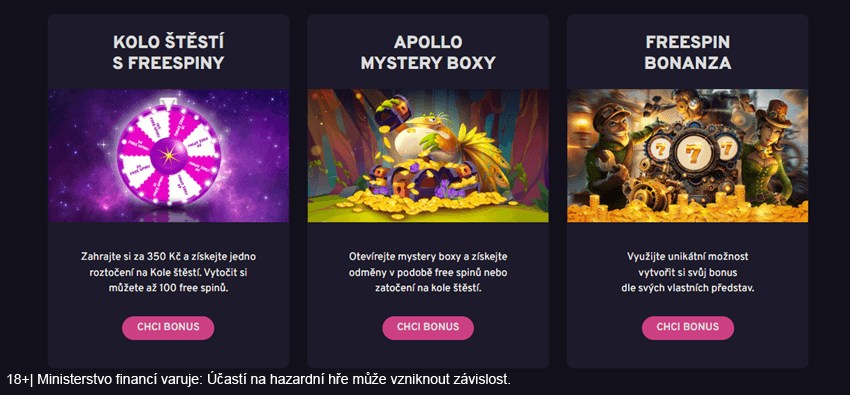 Promo akce v&nbsp;online casinu Apollo Games