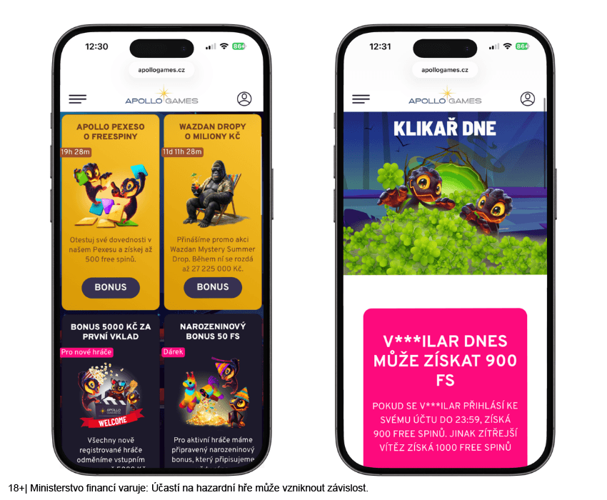 Promo akce v&nbsp;online casinu Apollo Games