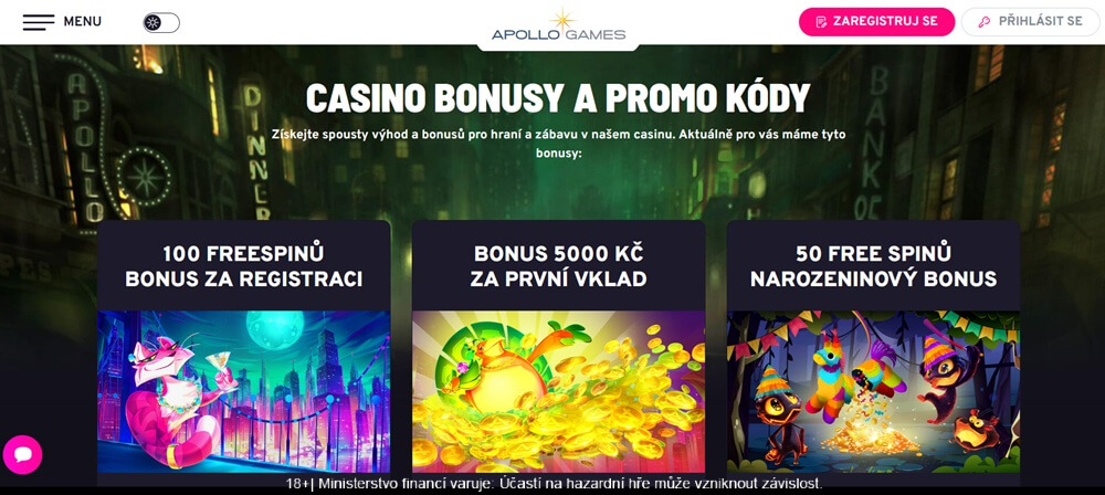 Bonusy v Apollo casinu jsou připraveny nejen pro nové hráče