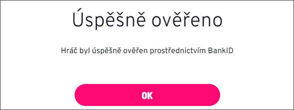 Ověření casino účtu přes BankID