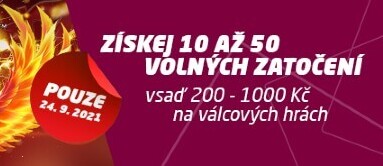 Získejte až 50 volných zatočení