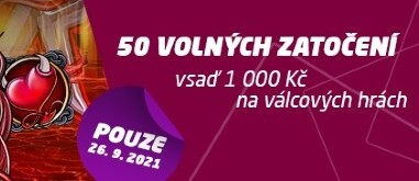 Vyzvedněte si svých 50 volných zatočení