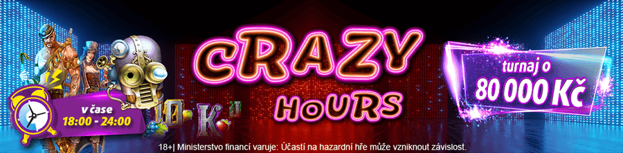 Zúčastněte se nevšedního turnaje Crazy Hours v Tipsport Vegas