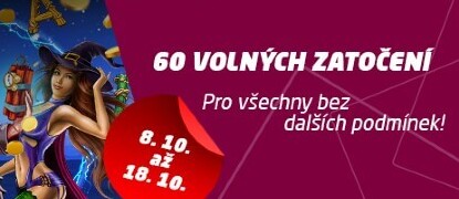 60 free spinů pro všechny u SYNOT TIPu