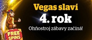 Vegas slaví 4. rok a na hráče čekají 4 bonusové dny...