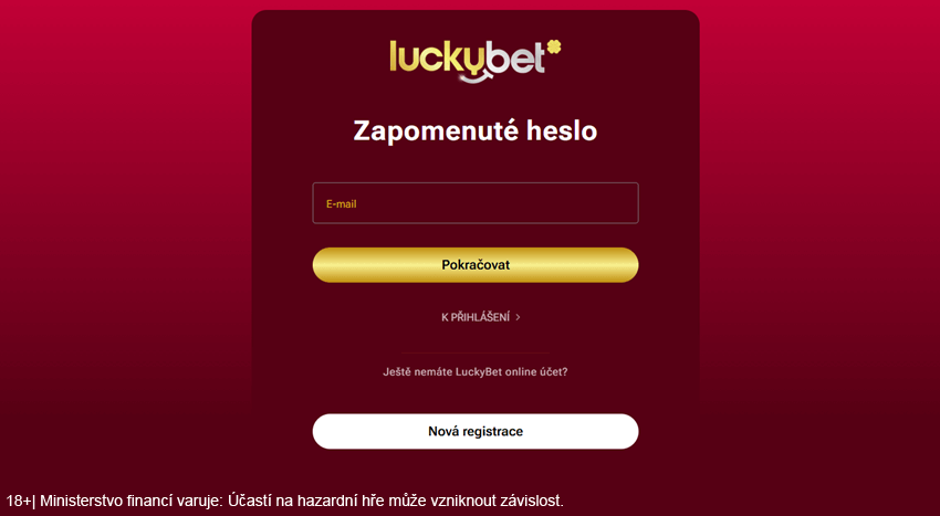 Pokud zapomenete své heslo do online casina LuckyBet, můžete jednoduše požádat o&nbsp;nové