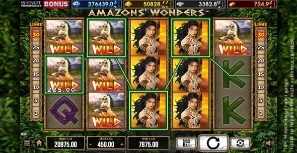 Vyzkoušejte hrací automat Amazons Wonders.