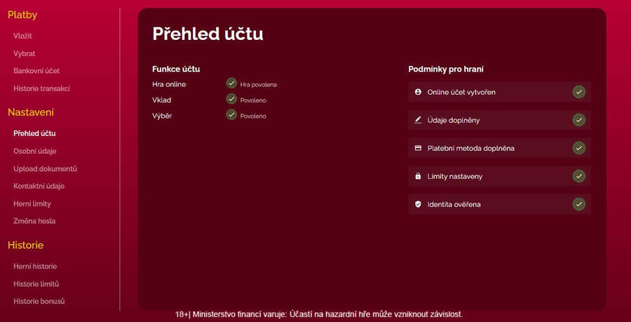 LuckyBet registrace je hotová