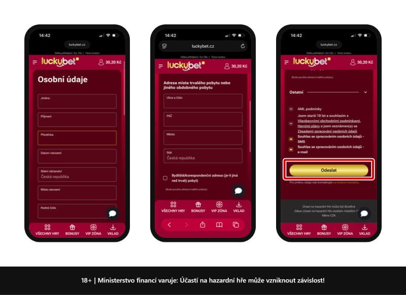 LuckyBet registrace