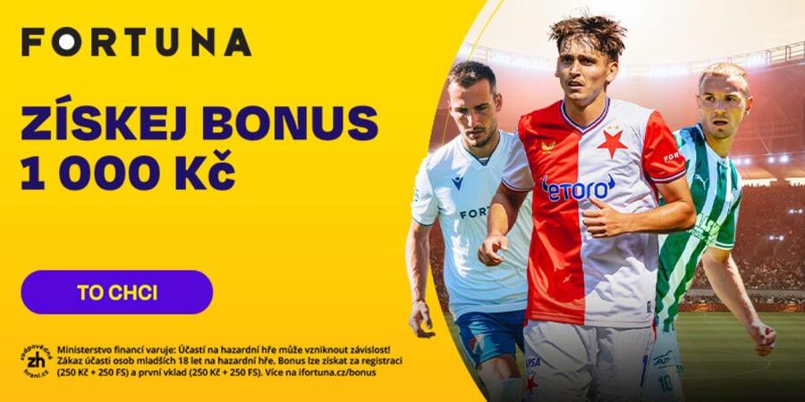 Fortuna CZ registrační bonus SPORT 1000&nbsp;Kč
