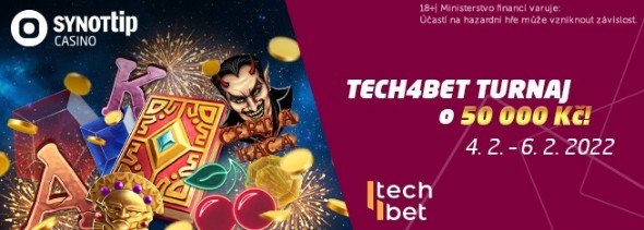 Otestujte u SYNOT TIPu Tech4Bet automaty v turnaji o 50 000 Kč