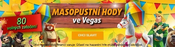 Vyzvedněte si v Tipsport a Chance Vegas od neděle do středy až 160 free spinů.