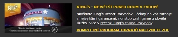 Navštivte největší poker room v Evropě, King's Resort v Rozvadově